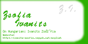 zsofia ivanits business card